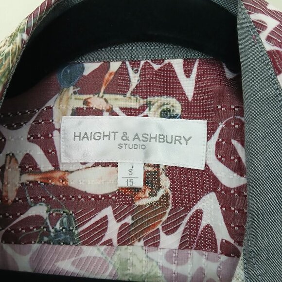 Haight & Ashbury Modern Multicolour Print Dress Shirt Size Small - Picture 6 of 6